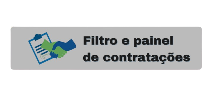 Filtros e painel de contratações